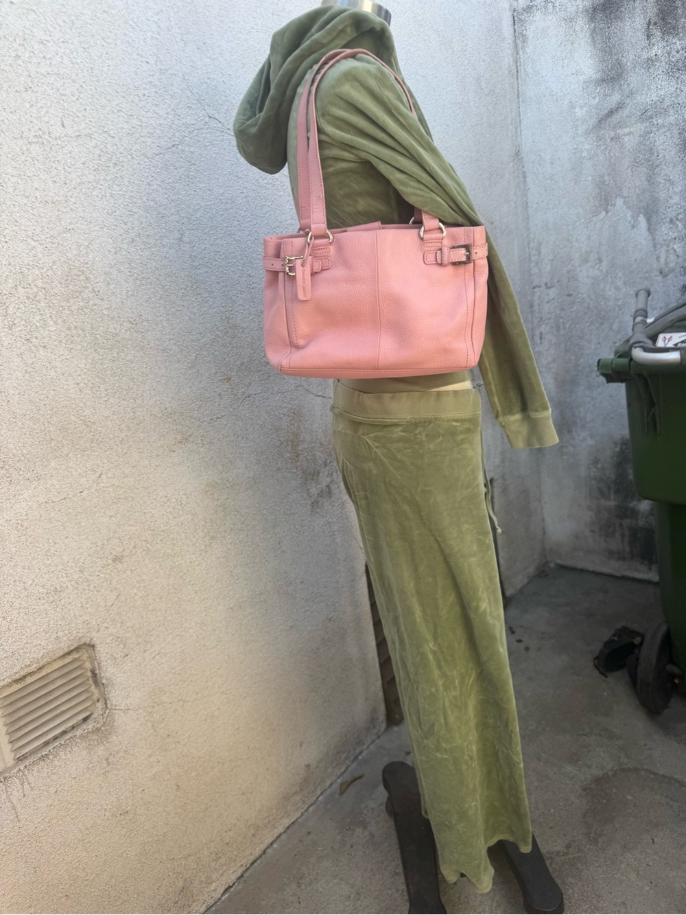 Real leather bubblegum Pink Mini Shoulder Bag